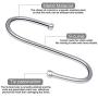 Ewinever Heavy Duty S Hooks,15PCS Stainless Steel S Shaped Hanging Hooks Hanger for Kitchen Office Bathroom Bedroom,Silver(Small-5 Pack,Medium-10 Pack)