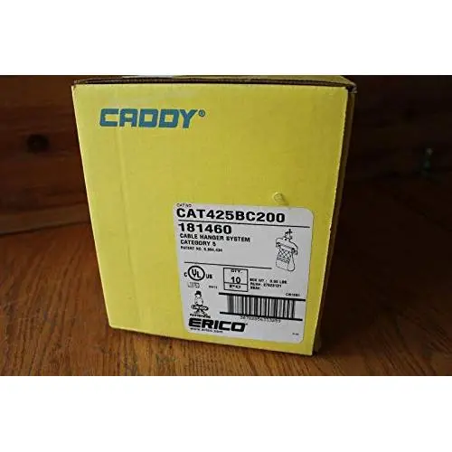 10pc Erico CADDY CAT425BC200 Cable hangers system category 5 saddle 181460 10pc Erico CADDY CAT425BC200 Cable hangers system category 5 saddle 181460