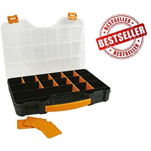 Get Organized Hardware Storage Boxes ? Keep Small Items Neatly Sorted, Includes Adjustable Compartments & High-Impact Crystal Clear Lid. Great for Storing Screws, Small Parts, Electronics and Fuses.