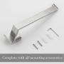 VELIMAX Premium Stainless Steel Hand Towel Holder Square Towel Ring Towel Hanger Wall Mounted for Bathroom Contemporary Style, Brushed Finish, Left Opening
