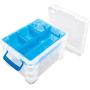 Super Stacker Divided Storage Boxes with Removable Tray, 10 x 7.5 x 6.5 Inches (37375)
