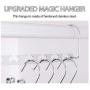 AYOTALL 4 Pack of 6-Hole Magic Space Saving Clothes Hanger for Closet Wardrobe Closet Organization Closet System, Hanger Multifunctional Heavy Duty Stainless Steel Storage Organizer