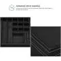 Procase Jewelry Boxes Organizer for Women Girls, Two Layer Jewelry Display Storage Holder Case for Necklace Earrings Bracelets Rings Watches -Black