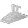Dedu White Plastic Tubular Hangers, Adult Size, Set of 30 Dedu White Plastic Tubular Hangers, Adult Size, Set of 30