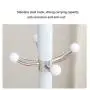 Xiaoli Coat Rack Iron Art Floor Standing Coat Racks Bedroom Clothes Hanger Living Room Clothing Hats Bags Hanging Storage Shelf Rack Coat Stand (Color : White)