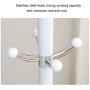 Yo-Yo2015 Coat Rack Iron Art Floor Standing Coat Racks Bedroom Clothes Hanger Living Room Clothing Hats Bags Hanging Storage Shelf Rack Coat Hook (Color : Black)