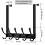 WEBI Over The Door Hook,Over The Door Towel Rack,Door Hanger Over Door Coat Rack Towel Hanger for Towels,Clothes,Bathroom,Black