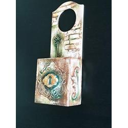 Handmade Wood Crafted Cell Phone Hanger, Gift, Door Hanger