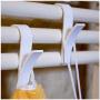 DNJKSA 4 Pcs Hanger for Heated Towel Radiator Rail Bath Hook Holder Clothes Hanger Plegable Scarf Hanger