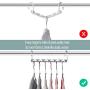 Meetu Space Saving Hangers Multifunctional Clothes Hangers Stainless Steel 6X2 Slots Magic Hanger Cascading Hanger Updated Hook Design Closet Organizer Hanger (Pack of 12)