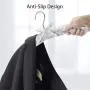 GLCON Padded Hangers for Women Clothing Satin Padded Clothes Hangers for Sweaters Coat Suit Bridal Wedding Dress - No Bump Fancy Canvas Floral Pastel Hangers (Pack of 10)