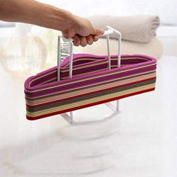 ttnight Hanger Stacker Holder Organizer Clothes Tie Coat Closet Hanger Wardrobe Organizer with Manual for Installation