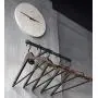 Wall Mounted Industrial Pipe Cloth Hanger Rack, Heavy Duty Rustic Iron Steampunk Style, Black Electroplated Finish with Mounting Hardware Included, Rust Free, Y-Nut