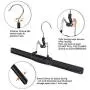 JS HANGER Metal Slack Hanger 12.6" clamp with Anti-Slip Coating for Pants and Skirts, 12-Pack