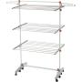 Foldable, Rolling, Stainless Steel Rods & Compact Storage Laundry Clothes Drying Rack System, Made-in-Korea, Premium Size