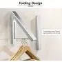 Janolia Clothes Hanger, Wall Mounted, Aluminum Folding Clothes Rack, Space Saving for Clothes Storage