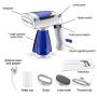ZZYJYALG Garment Ironing Machine Plastic Metal Handheld Household Transparent Water Tank Large Capacity High Temperature Cotton Linen Blended Polyester Portable Foldable Travel (Blue)