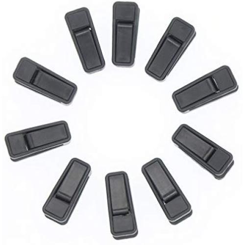 Fushing Plastic Hanger Clips, 50 Pack Black Finger Clips for AmazonBasics Velvet Standard/Shirt/Dress/Suit/Pants Hangers