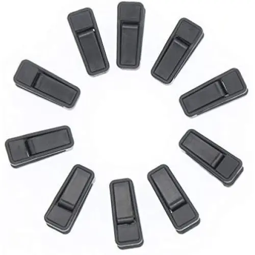 Fushing Plastic Hanger Clips, 50 Pack Black Finger Clips for AmazonBasics Velvet Standard/Shirt/Dress/Suit/Pants Hangers