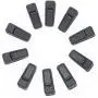 Fushing Plastic Hanger Clips, 50 Pack Black Finger Clips for AmazonBasics Velvet Standard/Shirt/Dress/Suit/Pants Hangers