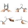 WofuL 8pcs Portable Folding Clothes Hangers with Detachable Socks Skirts Trousers Clips,Travel Camping Coat Hangers Racks