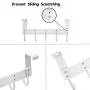 Rongyuxuan Over Door Hooks, Punch Free Over The Door Hanger Organizer for Clothes, Towels, Bag, Robe, Umbrella - Aluminum Home Storage Organizer with 5 Hooks (Silver) Rongyuxuan Over Door Hooks, Punch Free Over The Door Hanger Organizer for Clothes, Towels, Bag, Robe, Umbrella - Aluminum Home Storage Organizer with 5 Hooks (Silver)