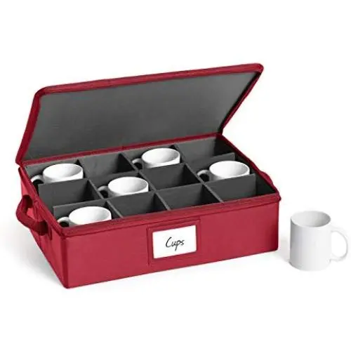 Covermates ? China Cups and Coffee Mugs Storage Boxes 17W x 13D x 5H ? Covermates Collection ? 2 YR Warranty ? Year Around Protection - Scarlett Red Covermates ? China Cups and Coffee Mugs Storage Boxes 17W x 13D x 5H ? Covermates Collection ? 2 YR Warranty ? Year Around Protection - Scarlett Red