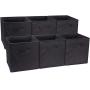Maogear 6pcs Non-Woven Fabrics Storage Boxes Black