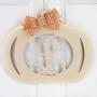 Ivory Pumpkin Monogram Door Hanger | Farmhouse Thanksgiving Wreath | Off White | CHOOSE YOUR BOW!