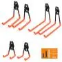 Ihomepark Heavy Duty Garage Storage Utility Hooks for Ladders & Tools, Wall Mount Garage Hanger & Organizer - Tool Holder U Hook with Anti-Slip Coating (6 Pack - Orange) Ihomepark Heavy Duty Garage Storage Utility Hooks for Ladders & Tools, Wall Mount Garage Hanger & Organizer - Tool Holder U Hook with Anti-Slip Coating (6 Pack - Orange)