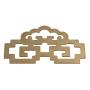 RDEXP 8x4.6cm Chinese Style Classical Painting Picture Frame Hanger Hanging Hooks CYJ020 Antique Brass with Screws Pack of 5