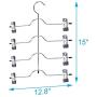 4 Pack Space-Saving Closet Organizers,Four-Layer Creative Clothes Hanger, Adjustable Traceless Pants Clip, Multi-Functional Stainless Steel Hanger with PVC Protector At The Edges for Men Wome