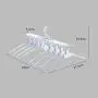 Lililililililili Magic Clothes Hanger, Plastic Collapsible Multi-Functional Clothes Rack Household Retractable Storage Hanging Clothes Rack-1 PC,White