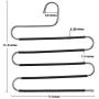 Multi-Purpose Pants Hangers S-Shaped Non Slip Hangers Closet Space Saver for Jeans Scarf Tie Clothes(5PCS)