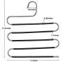 Multi-Purpose Pants Hangers S-Shaped Non Slip Hangers Closet Space Saver for Jeans Scarf Tie Clothes(5PCS)