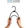 Standard Black Plastic Hangers (60 Pack) Durable Tubular Shirt Hanger Ideal for Laundry & Everyday Use, Slim & Space Saving, Heavy Duty Clothes Hanger for Coats, Pants, Dress, Etc. Hangs up to 5.5 lbs