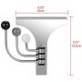 Over The Door Clothes Holder Swivel Removable Coats Hook, Heavy Duty Folding Coat Hooks with Multi Three Foldable TowelClothes Hanger for BathroomKitchenGarageWall MountPursesHatsScarves