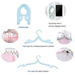 Puchin 10 PCS Travel Hangers Folding Hangers Portable Clothes Hangers Foldable, Non-Slip, Lightweight for Home and Travel