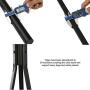 Homebi Coat Rack Hat Stand Free Standing Display Hall Tree Metal Hat Hanger Garment Storage Holder with 9 Hooks for Clothes Hats and Scarves in Black,17.72" Wx17.72 Dx70.87 H