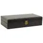 Decorebay Executive PU Crocodile Leather Cufflink Case and Ring Storage Organizer and Jewellery Boxes for Men (Brown)