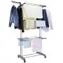 Wilbur Charley 3-Layer Portable Clothes Drying Rack Rolling Garment Clothing Rack Storage Shelf Organizer Clothes Hangers Folding Laundry Dryer Hanger for Indoor,Outdoor (Gray) Wilbur Charley 3-Layer Portable Clothes Drying Rack Rolling Garment Clothing Rack Storage Shelf Organizer Clothes Hangers Folding Laundry Dryer Hanger for Indoor,Outdoor (Gray)
