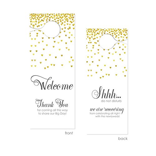 10 Wedding Door Hangers- Great for Wedding Hotel Welcome Bags