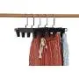 Dedu Clothes Hangers Black Plastic,Clothes Pants Hangers with Clips,360 Rotatable Hook Skirt Hangers,Non-Slip Trousers Hangers,Pack of 20