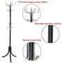 Clothes Coat Hat Umbrella Portable Hanger Stand Rack SUJING Tree Coat Rack Stand, Free Standing Coat Rack,Hallway/Entryway Coat Hanger Stand for Clothes, Suits (Black 1)
