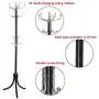 Coat Hanger Tree Hat Holder, Three-Legged Metal Standing Entryway Hanging Clothes Bag Hat Jacket Umbrella Tree Stand Base for Bedroom Living Room (Black) Coat Hanger Tree Hat Holder, Three-Legged Metal Standing Entryway Hanging Clothes Bag Hat Jacket Umbrella Tree Stand Base for Bedroom Living Room (Black)