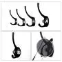 uxcell Robe Hooks Metal Wall Mounted Coat Hat Towel Hooks Clothes Hanger Holder w Screws, Black uxcell Robe Hooks Metal Wall Mounted Coat Hat Towel Hooks Clothes Hanger Holder w Screws, Black