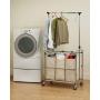 Seville Classics Mobile 3-Bag Reinforced Heavy-Duty Laundry Hamper Sorter Cart /w Clothes Rack