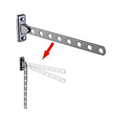 Useful Stainless Steel Folding Wall Mount Coat Hanger Clothes Rack hanging Hat Robe Towel Underwear Shirt Tie Belt Hook Holder for Living Room door balcony bedroom restroom cloakroom Bathroom-Load 3KG