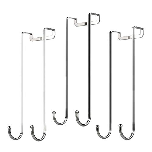 Poeland 1kuan Over The Door Hooks Length 11.8 Inch Wreath Hanger Heavy Duty Hook Pack of 3