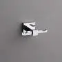 MAYKKE Zane Double Robe and Towel Hooks Wall Mount Modern Two Prong Clothes & Coat Hanger Bathroom, Kitchen, or Hallway Organizer Polished Chrome, XYA1000101